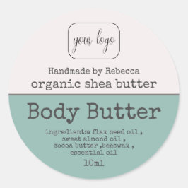 Moderne blaue Karosserieblatte für Ihr Logo Runder Aufkleber