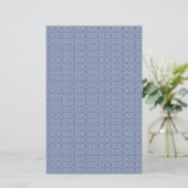 Moderne Blaue Kreisförmige Formen Nahtloses Muster Briefpapier (Stehend Vorderseite)