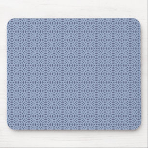 Moderne blaue kreisförmige Formen nahtloses Muster Mousepad