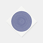 Moderne, blaue, kreisförmige Streifen Serviette (Ecke)