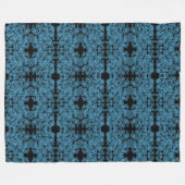 Moderne blaue Kreismuster Fleecedecke (Vorderseite (Horizontal))