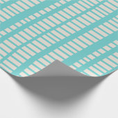 Moderne blaue Kreuzlinien Geschenkpapier (Ecke)