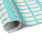 Moderne blaue Kreuzlinien Geschenkpapier (Rolleneckpunkt)