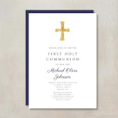 Moderne Blaue Kreuzung Erste Kommune Einladung