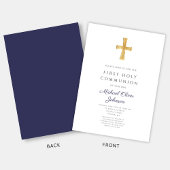 Moderne Blaue Kreuzung Erste Kommune Einladung