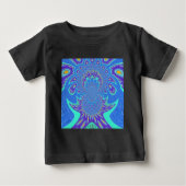 Moderne blaue Kunst Baby T-shirt (Vorderseite)