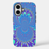 Moderne blaue Kunst Case-Mate iPhone Hülle (Rückseite)