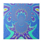 Moderne blaue Kunst Fliese (Vorderseite)