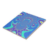 Moderne blaue Kunst Fliese (Seite)