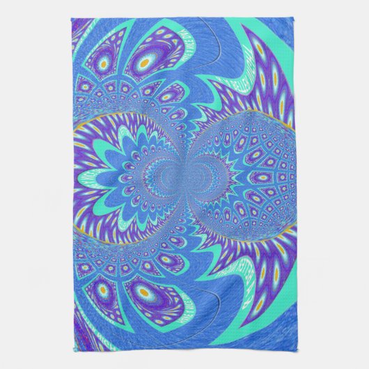 Moderne blaue Kunst Handtuch (Vertikal)