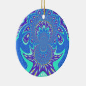 Moderne blaue Kunst Keramik Ornament (Rechts)