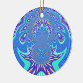 Moderne blaue Kunst Keramik Ornament (Links)