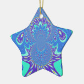Moderne blaue Kunst Keramikornament (Links)
