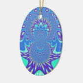 Moderne blaue Kunst Keramikornament (Links)