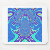 Moderne blaue Kunst Mousepad (Vorne)