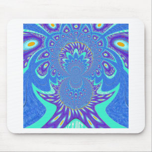 Moderne blaue Kunst Mousepad