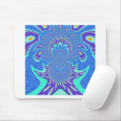 Moderne blaue Kunst Mousepad (Mit Mouse)