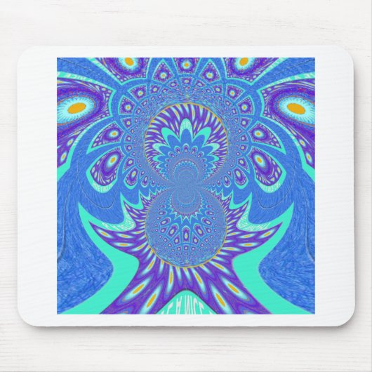 Moderne blaue Kunst Mousepad (Vorne)