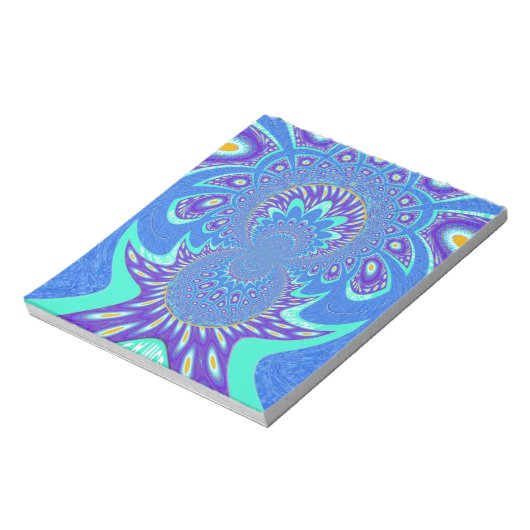 Moderne blaue Kunst Notizblock (Rotiert)