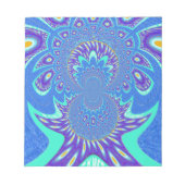 Moderne blaue Kunst Notizblock (Vorderseite)