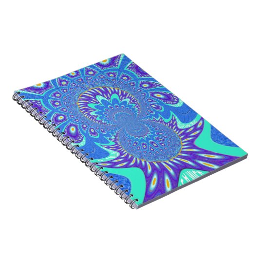 Moderne blaue Kunst Notizblock (Rechte Seite)