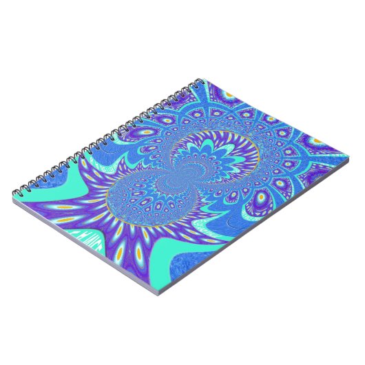 Moderne blaue Kunst Notizblock (Linke Seite)