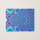 Moderne blaue Kunst Puzzle (Horizontal)