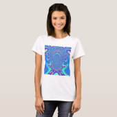 Moderne blaue Kunst T-Shirt (Vorne ganz)