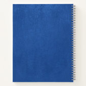 Moderne blaue Kunstleder Notizblock (Rückseite)