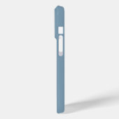 Moderne Blaue Küsten Weiße Monogramm Name Case-Mate iPhone Hülle (Rückseite / Links)