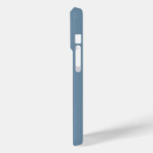 Moderne Blaue Küsten Weiße Monogramm Name Case-Mate iPhone Hülle (Rückseite / Links)