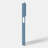 Moderne Blaue Küsten Weiße Monogramm Name Case-Mate iPhone Hülle (Rückseite / Rechts)