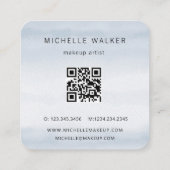 Moderne, blaue Landschaft Elegante Visitenkarte (Rückseite)