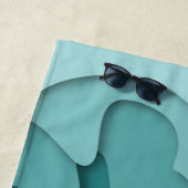 Moderne Blaue Linien Sommer Strandtuch (Beispiel)