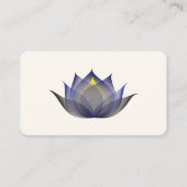 Moderne Blaue Lotus Blume Elegantes Ambiente Visitenkarte (Vorderseite)