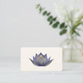 Moderne Blaue Lotus Blume Elegantes Ambiente Visitenkarte (Stehend Vorderseite)