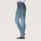 Moderne blaue Marinegradition Wasserfarbengalaxie Leggings (Links)