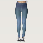 Moderne blaue Marinegradition Wasserfarbengalaxie Leggings (Vorderseite)