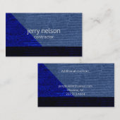 Moderne Blaue Maskuline Visitenkarte (Vorne/Hinten)