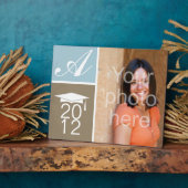 Moderne blaue Maßkappe für Monogramm Fotoplatte (Seite)