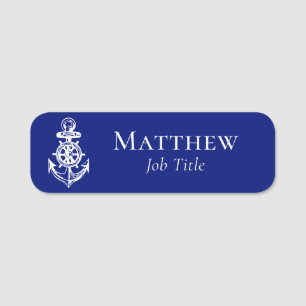 Moderne Blaue Meeres- Nautikboot- Geschäft Namensschild