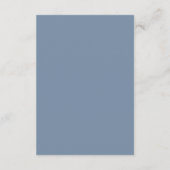 Moderne blaue minimalistische Foto-Hochzeits-Danke Dankeskarte (Rückseite)