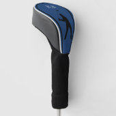 Moderne blaue Monogramm-Golfkopfabdeckung für Herr Golf Headcover (angewinkelt)