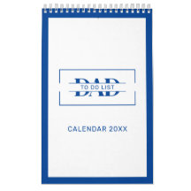 Moderne Blaue Monogramm-Name-To-Do-Listen 11” x 7"