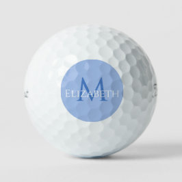 Moderne Blaue Monogramm Personalisierte Elegante Golfball
