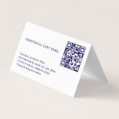 Moderne Blaue Nebel benutzerdefinierte QR-Code Pro Visitenkarten (Rückseite)