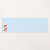 Moderne blaue orange Monogramm Anfangsbuchstaben P Yogamatte (Vorderseite (Horizontal))