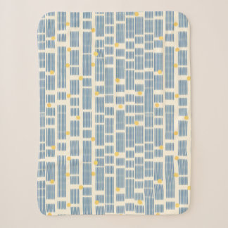 Moderne blaue organische Linien und gelbe Punkte J Sherpadecke