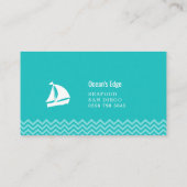 Moderne Blaue Ozeanwellen Treuekarte (Rückseite)