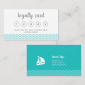 Moderne Blaue Ozeanwellen Treuekarte (Vorne/Hinten)